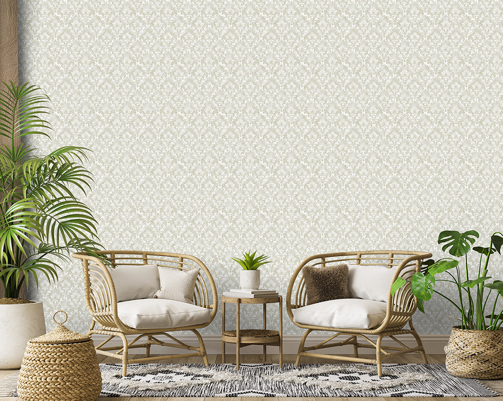 26861 Lisboa Sand Beige Azulejo Wallpaper By Hohenberger