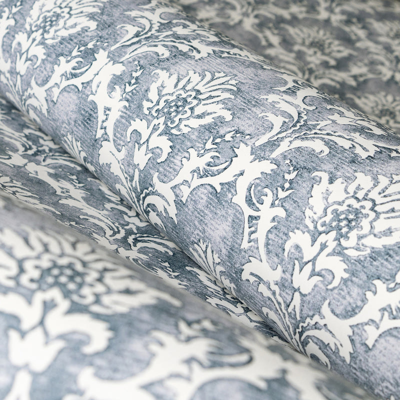 26862 Lisboa Chalky Blue Azulejo Wallpaper By Hohenberger