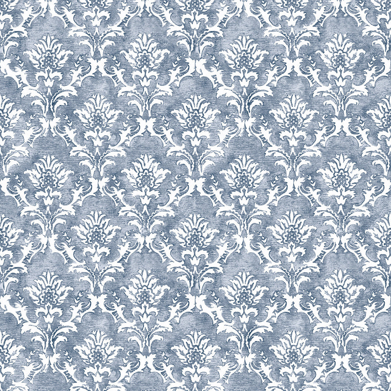 26862 Lisboa Chalky Blue Azulejo Wallpaper By Hohenberger