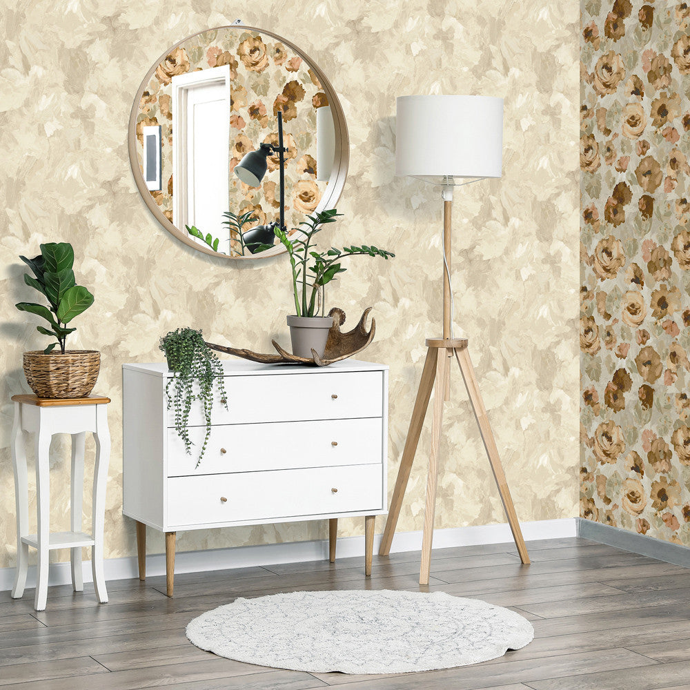 26909 Paeonia Plain Beige Julie Feels Home Wallpaper By Hohenberger