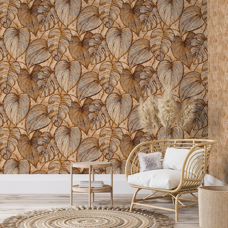 26936 Monstera Bronze Peach Julie Feels Home Wallpaper By Hohenberger