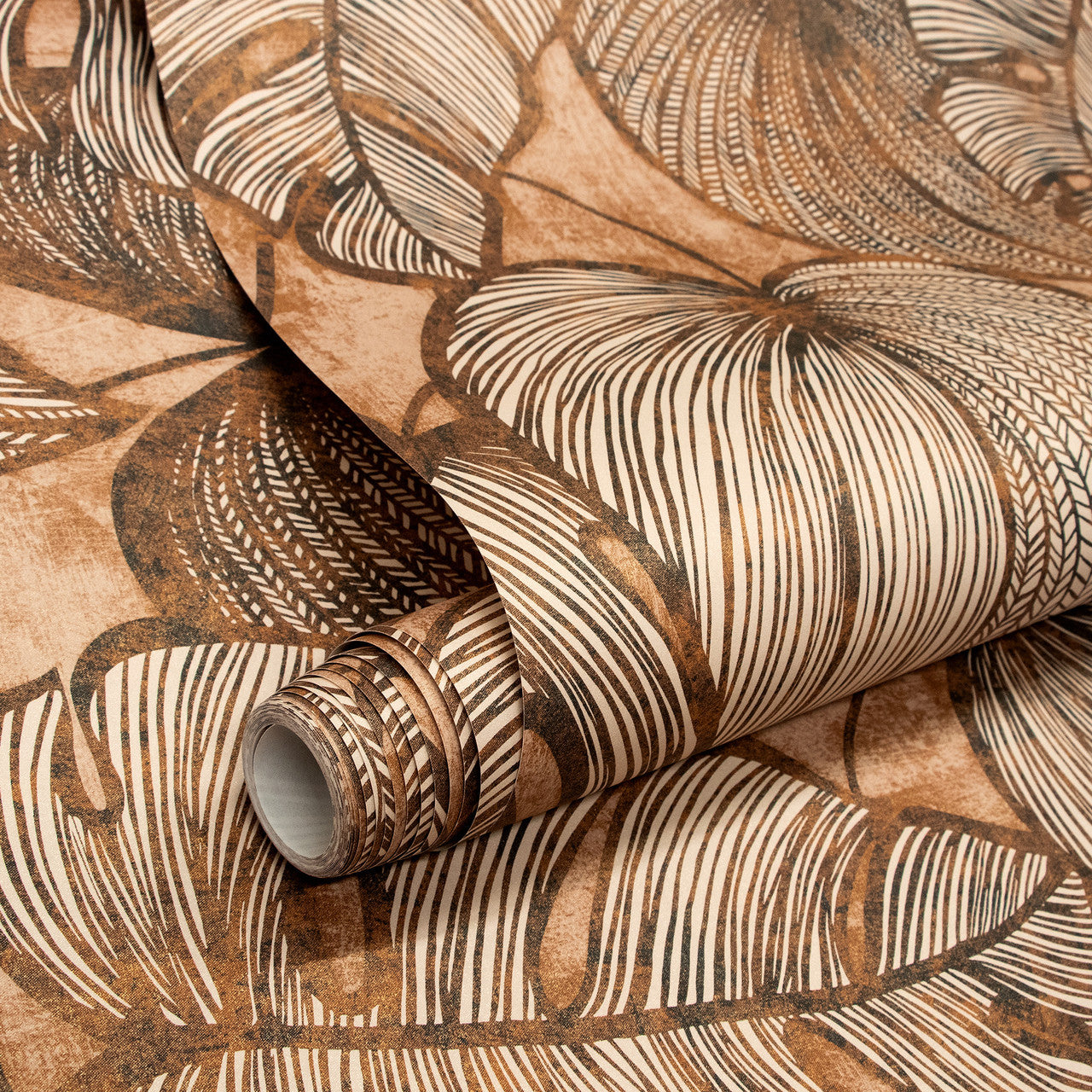 26936 Monstera Bronze Peach Julie Feels Home Wallpaper By Hohenberger