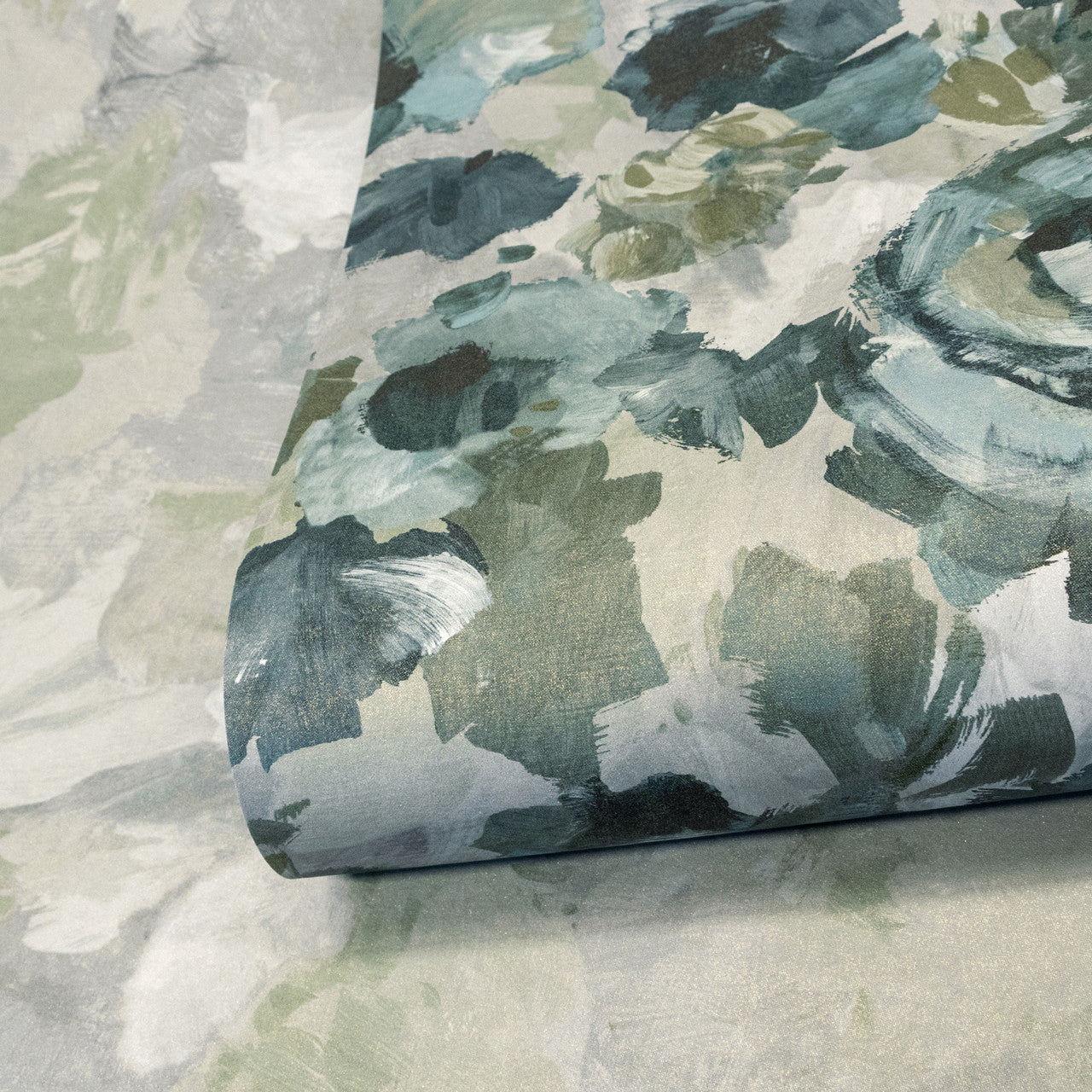 26955 Paeonia Twin Wall Smaragd Grey Julie Feels Home Wall Mural By Hohenberger Galerie