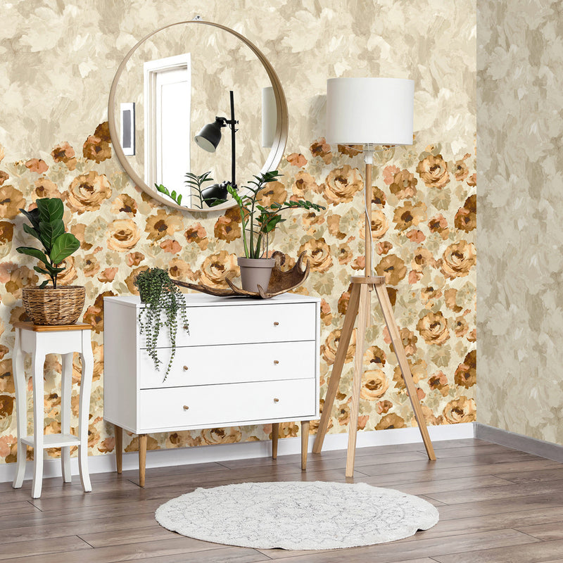 26957 Paeonia Twin Wall Mandarine Beige Julie Feels Home Wall Mural By Hohenberger