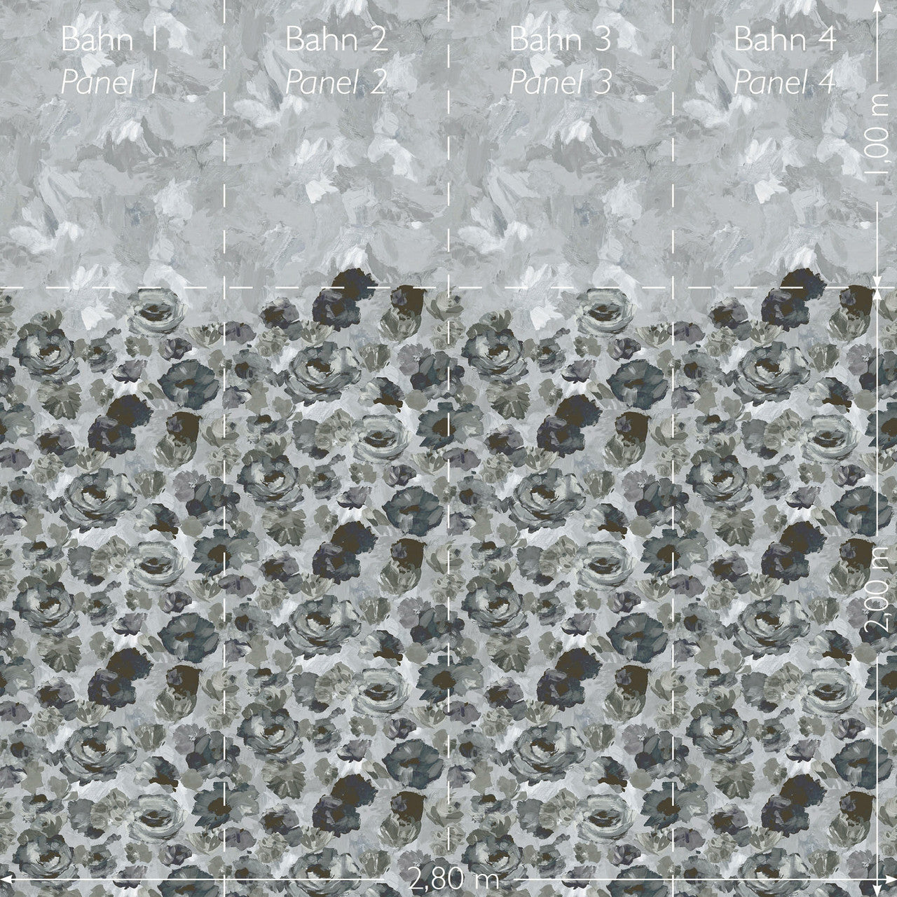 26959 Paeonia Twin Wall Navy Ash Julie Feels Home Wall Mural By Hohenberger