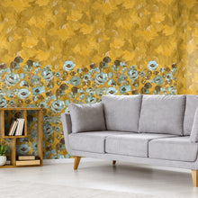 26961 Paeonia Twin Wall Teal Gold Julie Feels Home Wall Mural By Hohenberger