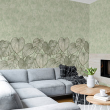 26973 Monstera Twin Wall Olive Sage Julie Feels Home Wall Mural By Hohenberger