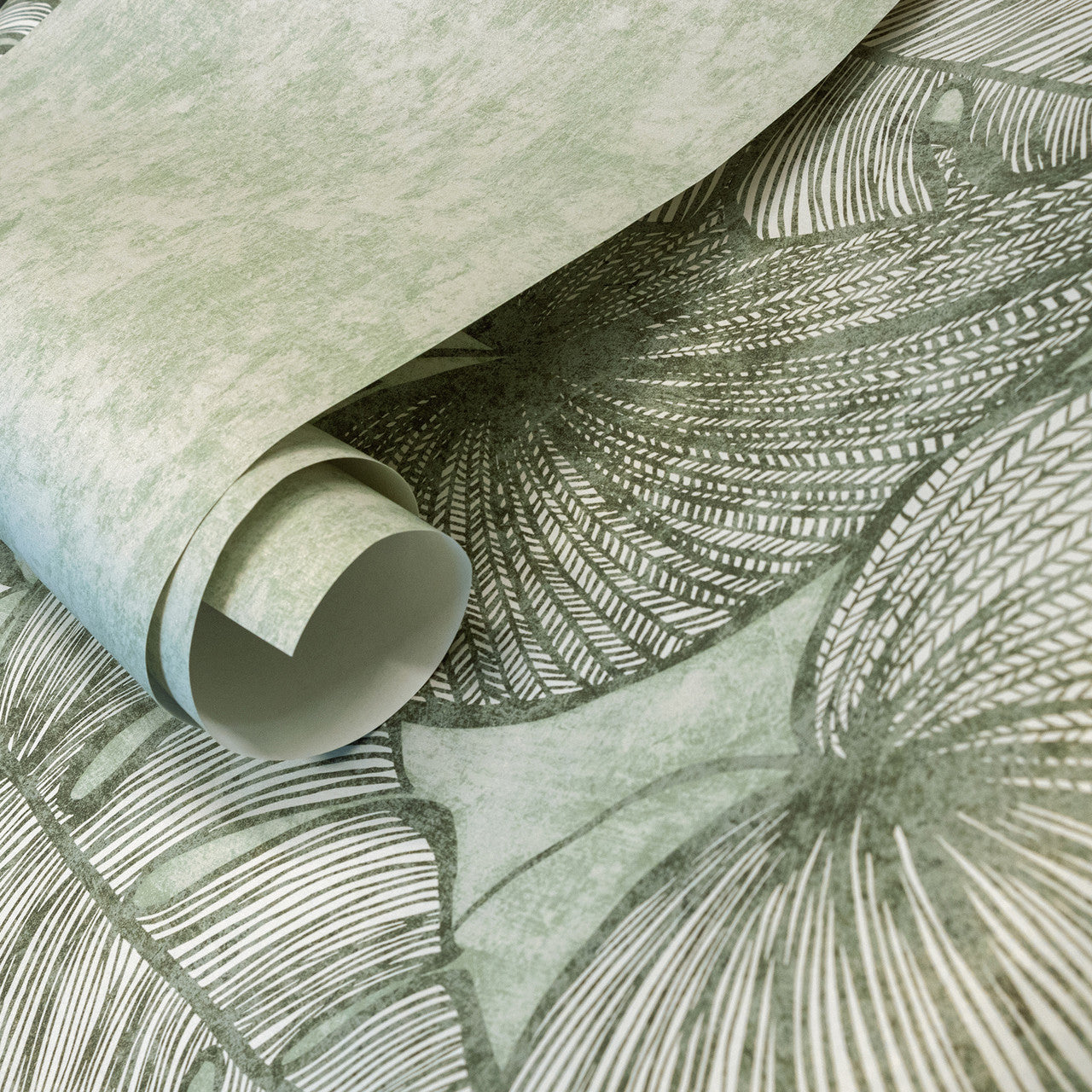 26973 Monstera Twin Wall Olive Sage Julie Feels Home Wall Mural By Hohenberger