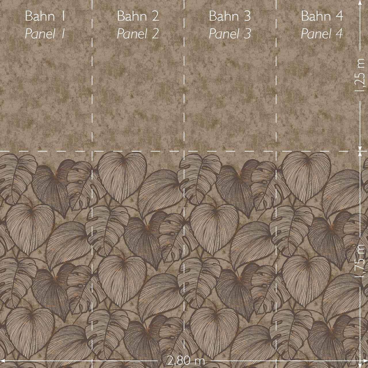 26975 Monstera Twin Wall Black Walnut Julie Feels Home Wallpaper By Hohenberger