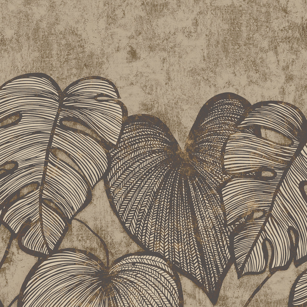 26975 Monstera Twin Wall Black Walnut Julie Feels Home Wallpaper By Hohenberger