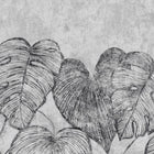 Monstera Twin Wall Black Mid Lead Julie Feels Home Wall Mural By Hohenberger