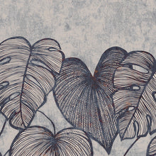 Monstera Twin Wall Navy Ash Julie Feels Home Wall Mural By Hohenberger