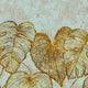 Monstera Twin Wall Gold Teal Julie Feels Home Wall Mural By Hohenberger