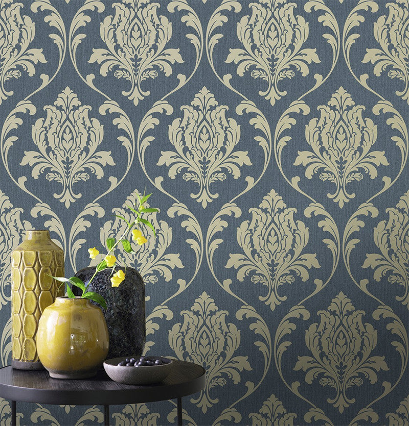 274997 Highgrove Damask Wallpaper By Rasch