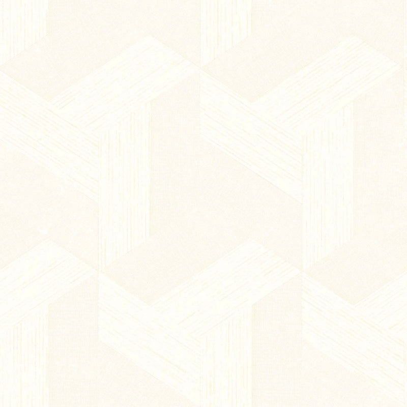 27500 Geometric White Wallpaper by Galerie