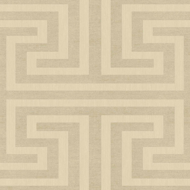 27514 Geometric Maze Beige Wallpaper by Galerie