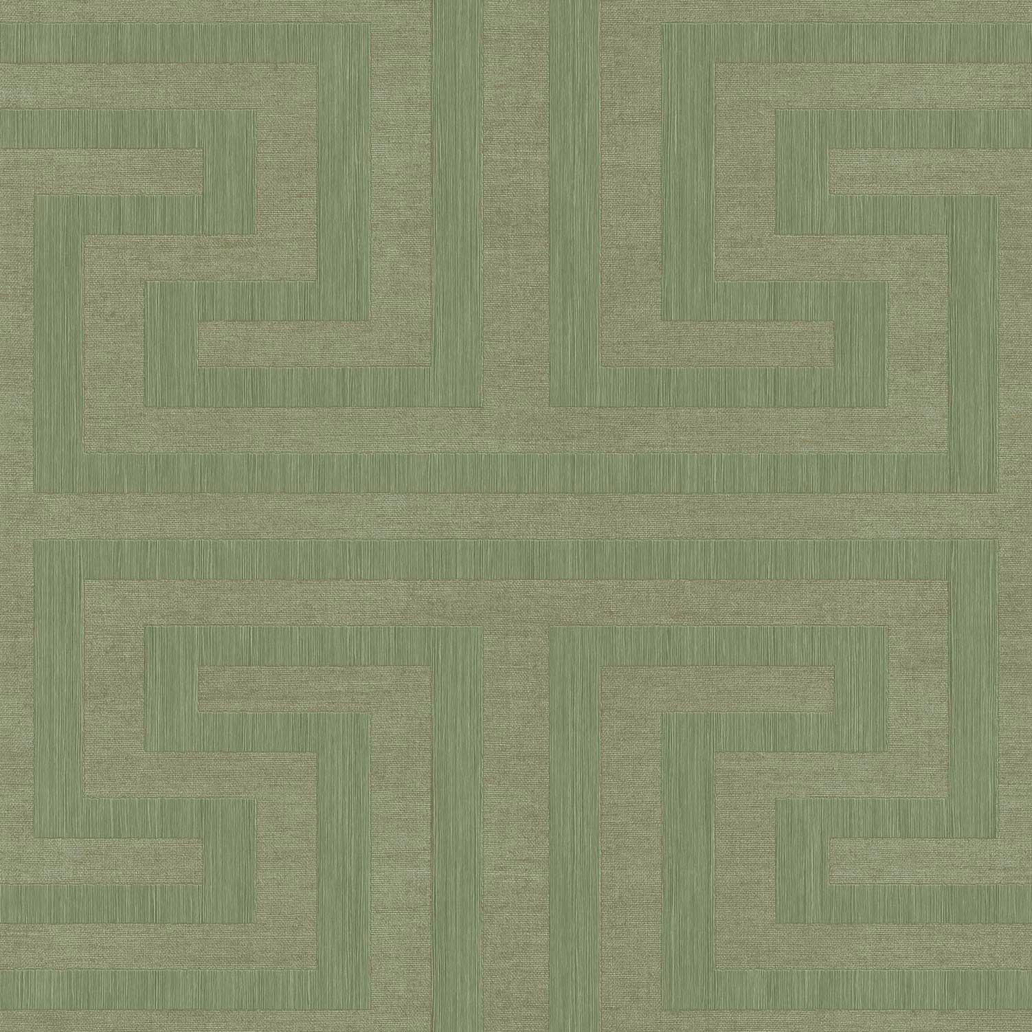 27515 Geometric Maze Green Wallpaper by Galerie