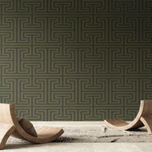 27520 Geometric Maze Silver Grey Wallpaper by Galerie