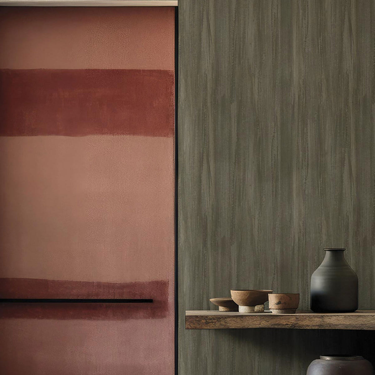 27550 Stripe Texture Silver Grey Wallpaper by Galerie