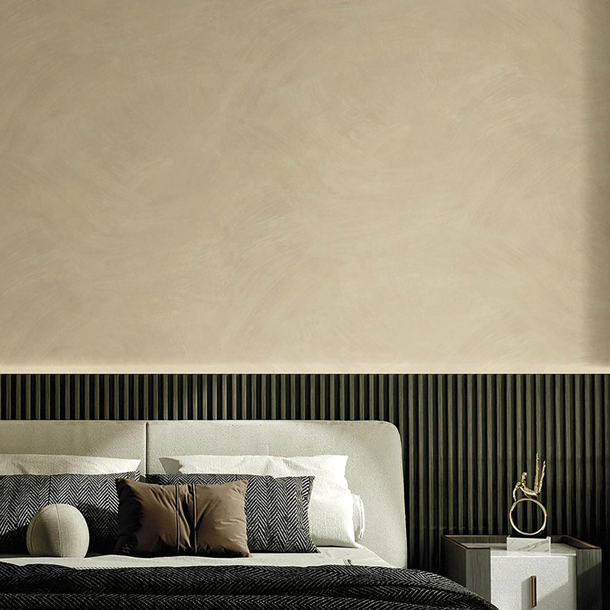Stucco Struttura Beige Wallpaper by Galerie