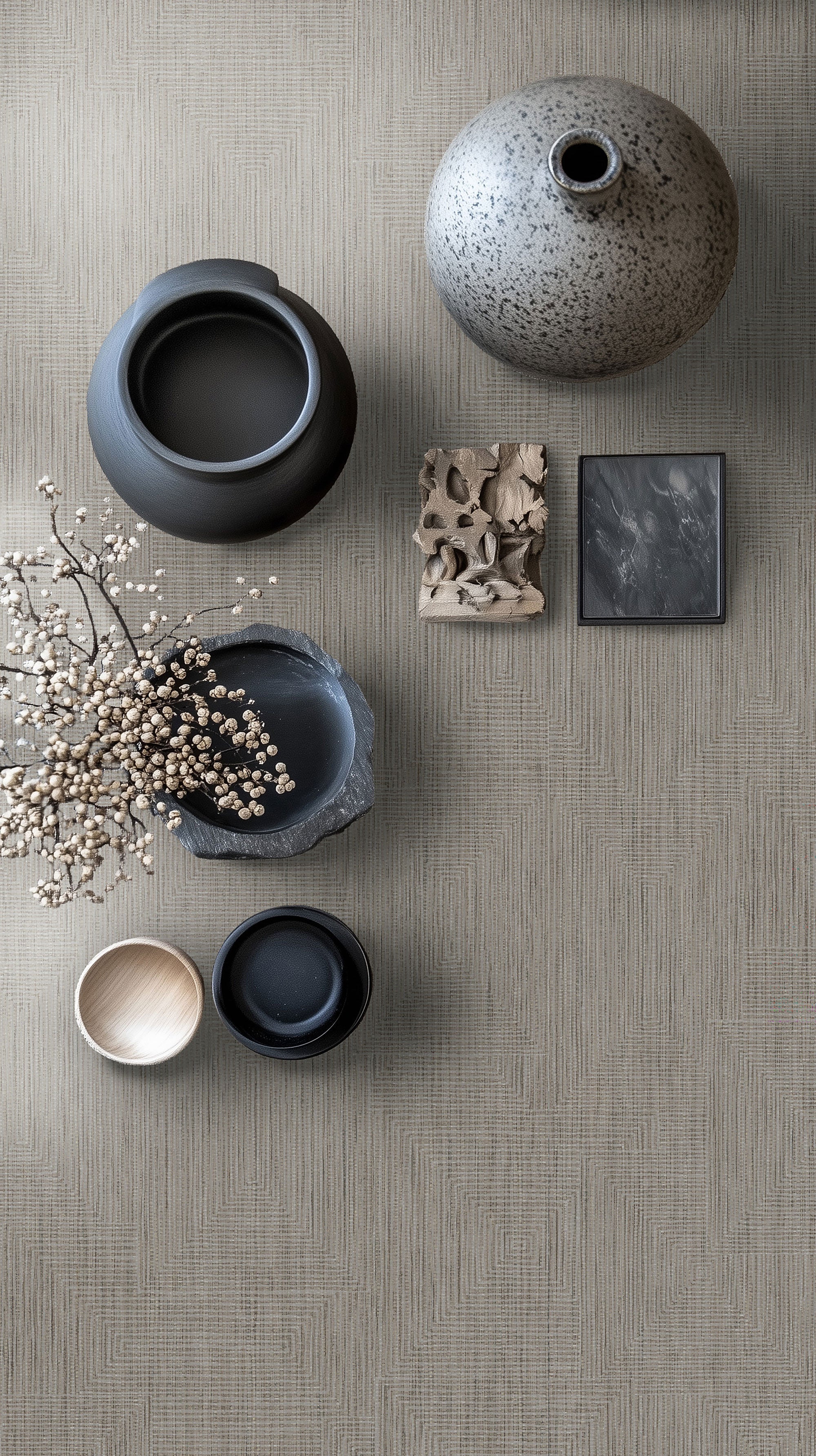 27612 Rio Dark Linen Cerra Wallpaper by Galerie - Room