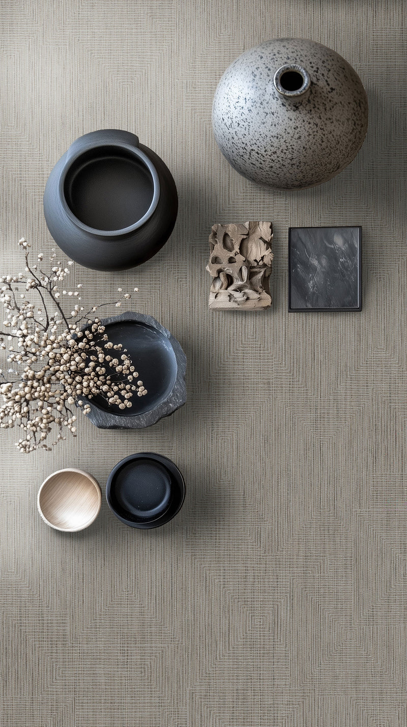 27612 Rio Dark Linen Cerra Wallpaper by Galerie - Room