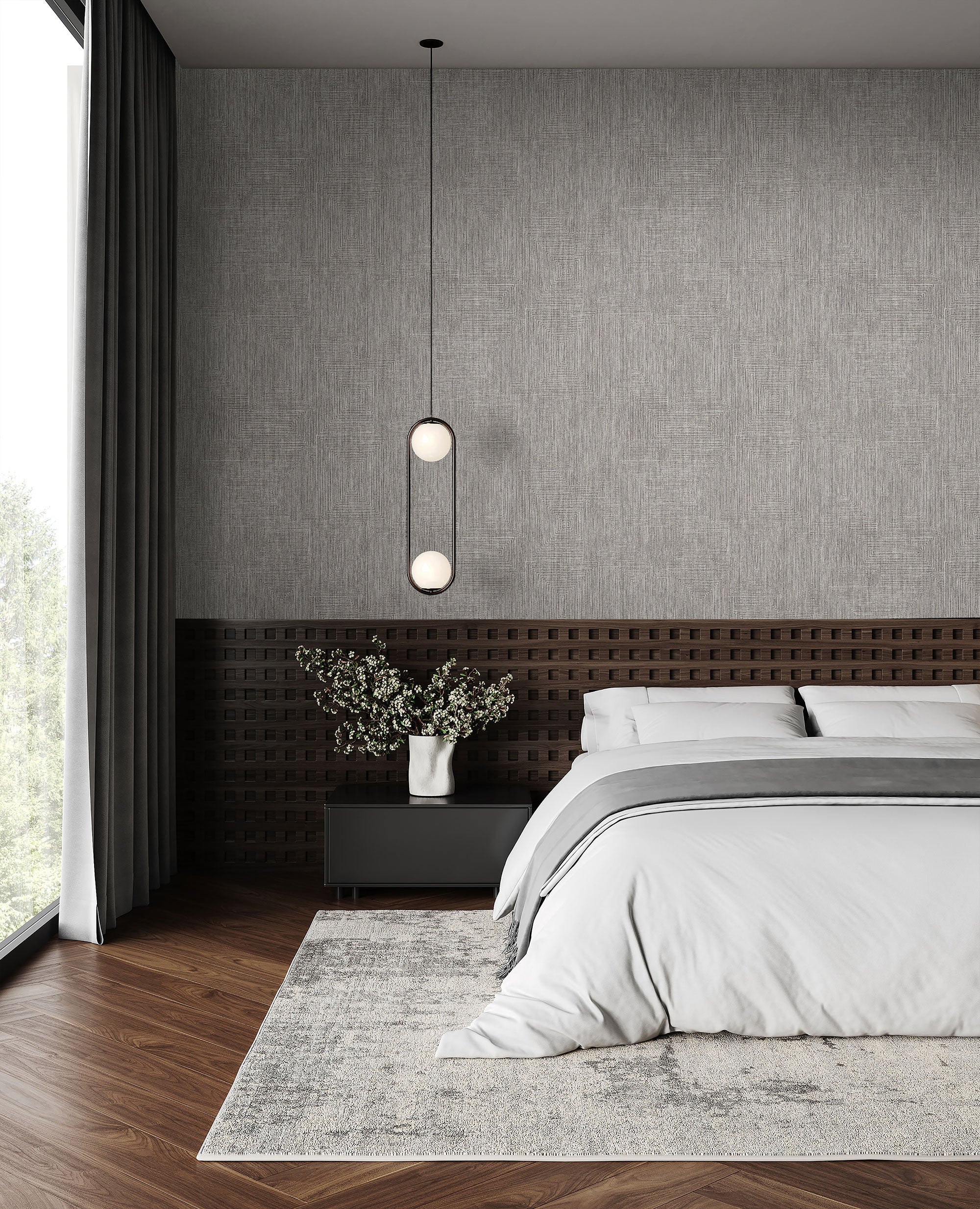 27615 Rio Black Cerra Wallpaper by Galerie - Room
