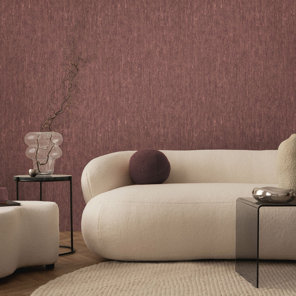 Cleo Red Cerra Wallpaper by Galerie