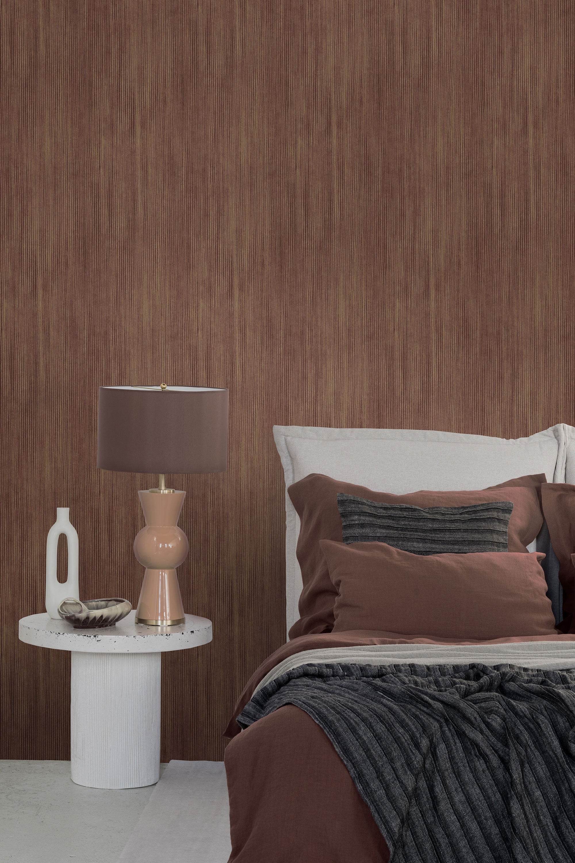 27639 Riva Red Cerra Wallpaper by Galerie - Room