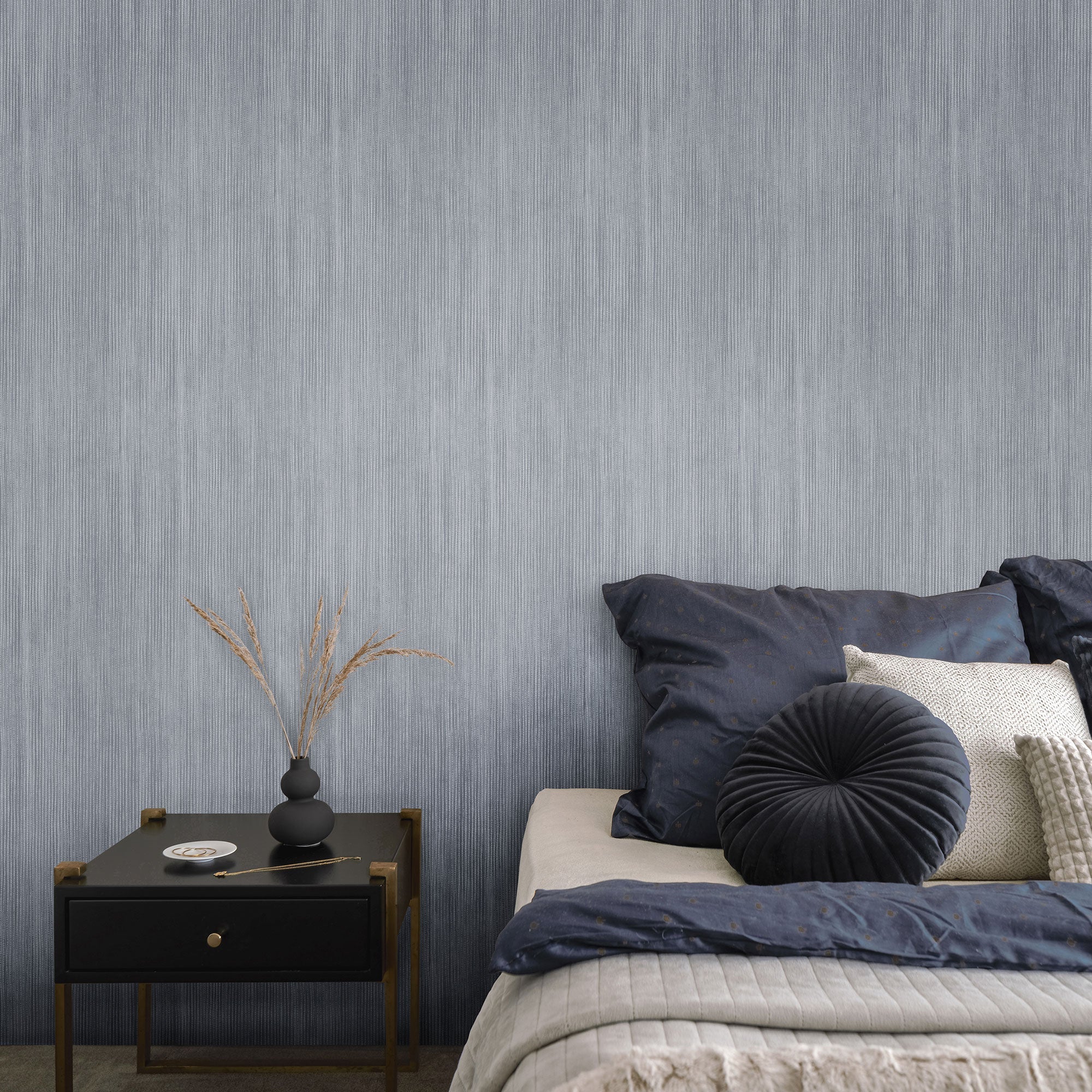 27642 Riva Blue Cerra Wallpaper by Galerie - Room