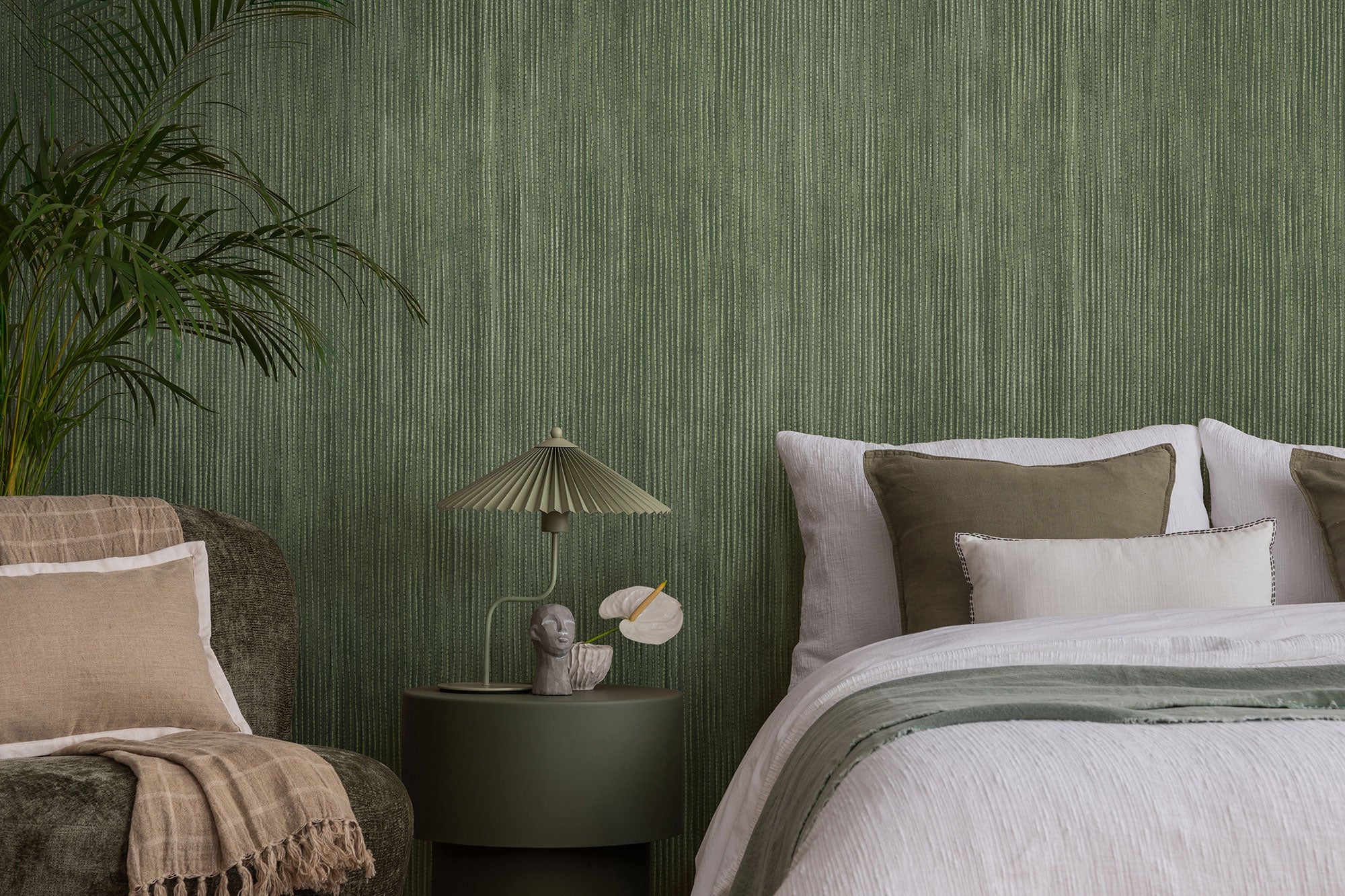 27644 Riva Green Cerra Wallpaper by Galerie - Room
