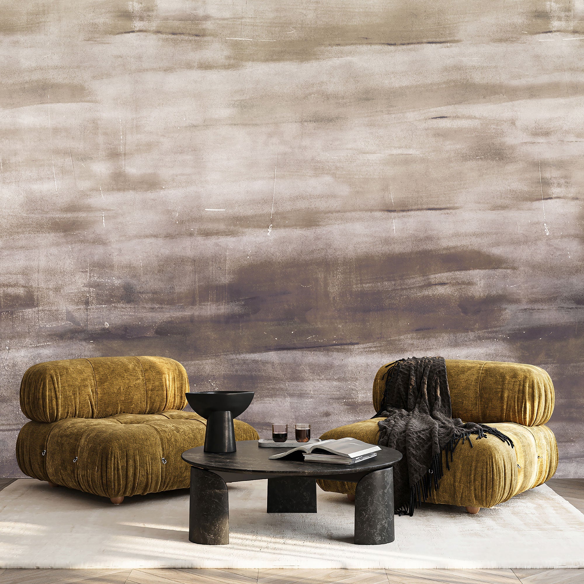 27648 Rokko Brown Cerra Mural by Galerie - Room