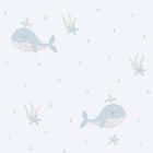 Little Whales Blue Bambino Wallpaper by Galerie