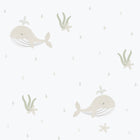Little Whales Beige/Grey Bambino Wallpaper by Galerie