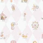 Cirque Pink Bambino Wallpaper by Galerie