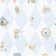 Cirque Blue Bambino Wallpaper by Galerie