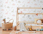 Dino Blue/Green Bambino Wallpaper by Galerie