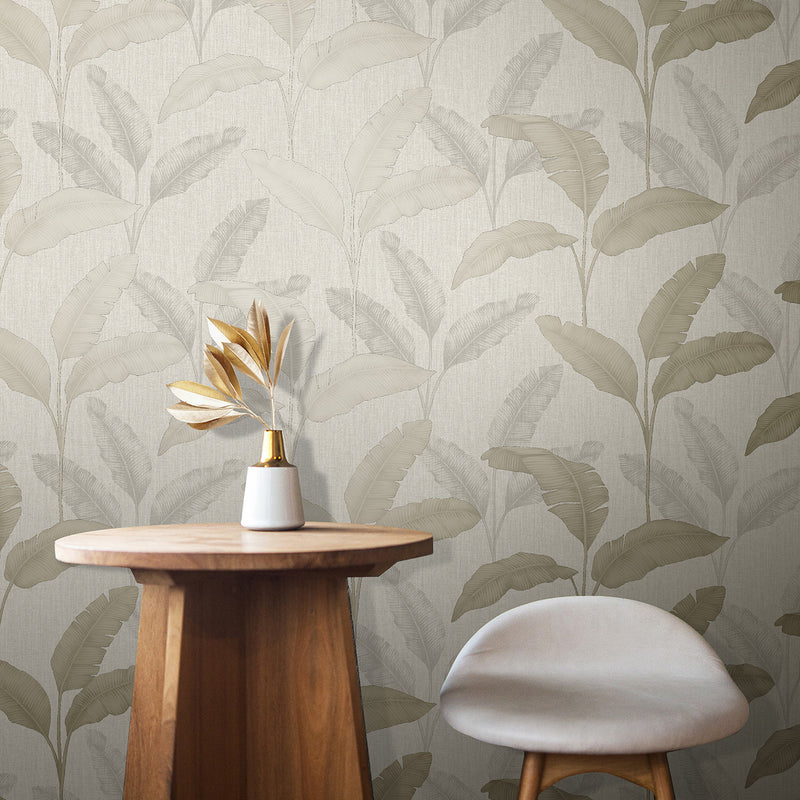 284370 Amara Palm Mirage Golden Sand Wallpaper By Elegant Homes The Design Library