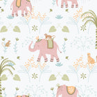Elefun Pink Bambino Wallpaper by Galerie