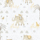 Elefun Beige/Grey Bambino Wallpaper by Galerie