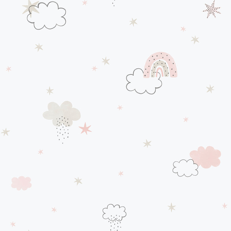 Rainbow Pink Bambino Wallpaper by Galerie