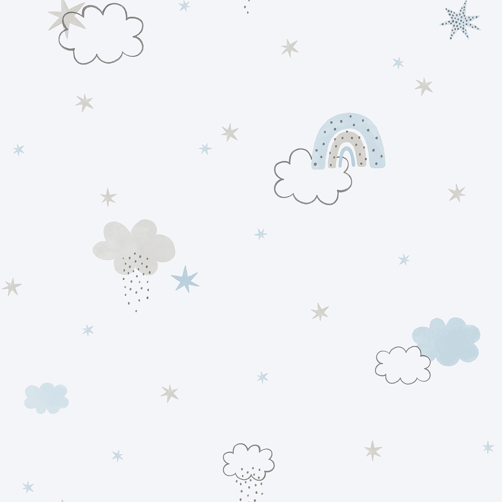 Rainbow Blue Bambino Wallpaper by Galerie