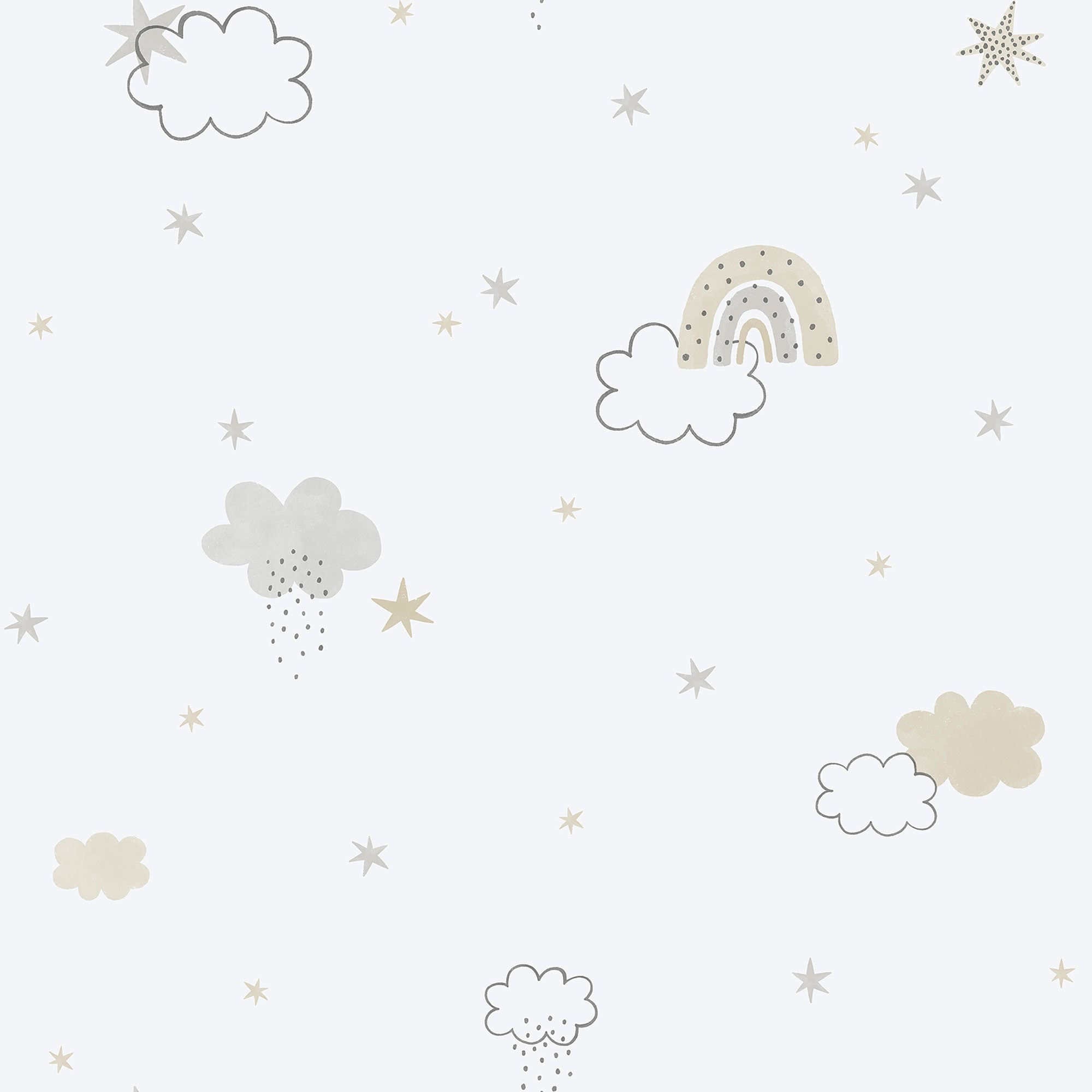 Rainbow Beige/Grey Bambino Wallpaper by Galerie
