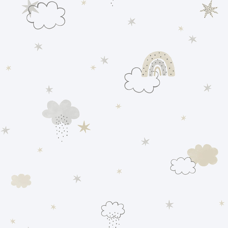 Rainbow Beige/Grey Bambino Wallpaper by Galerie