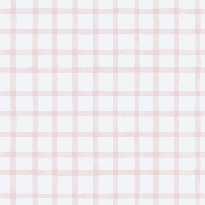 Watercolour Checks Pink Bambino Wallpaper by Galerie