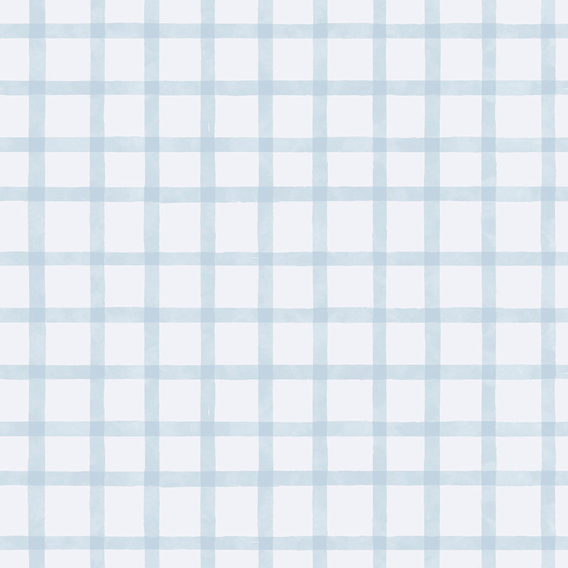 Watercolour Checks Blue Bambino Wallpaper by Galerie