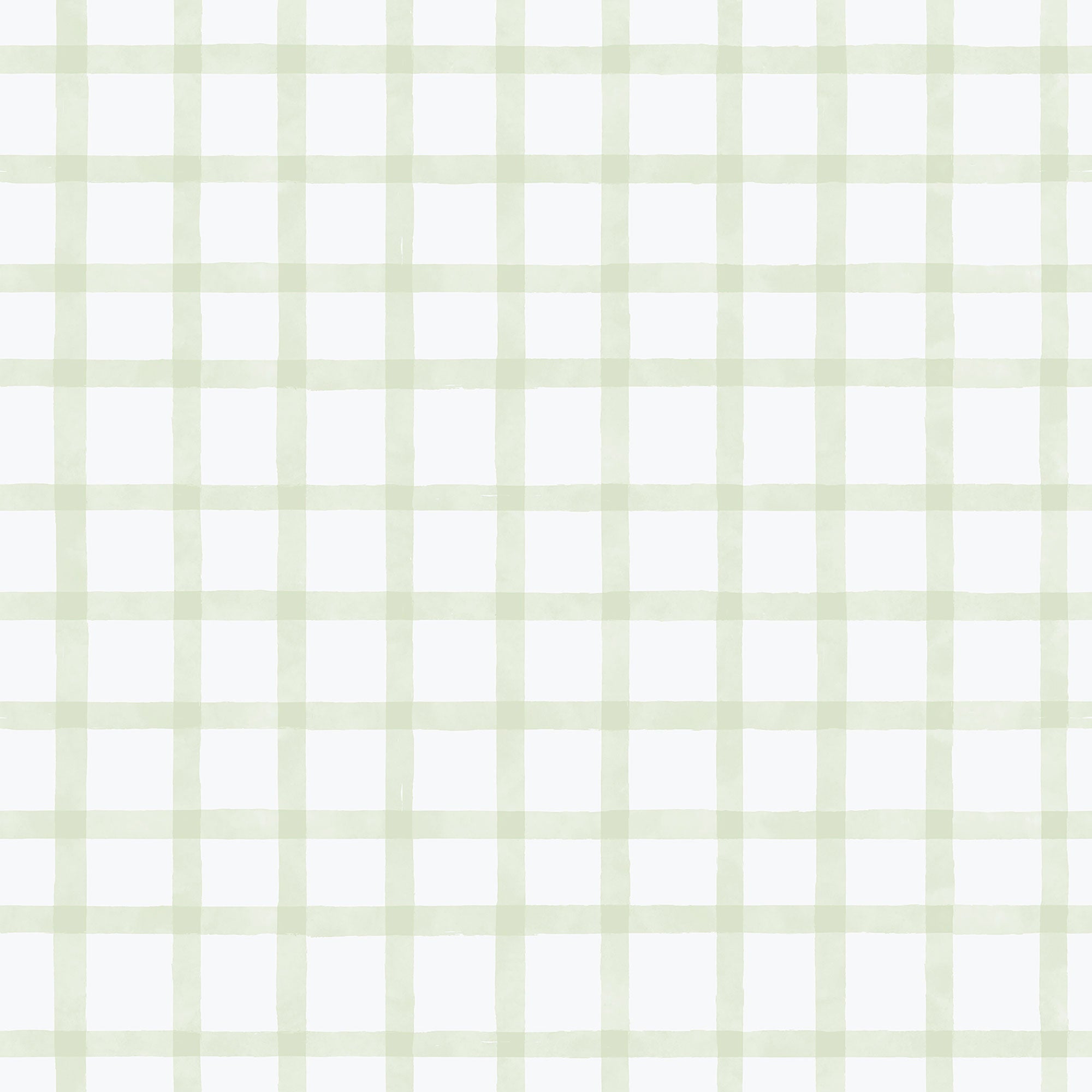 Watercolour Checks Green Bambino Wallpaper by Galerie