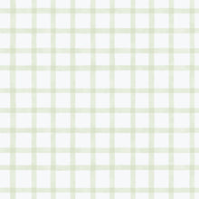 Watercolour Checks Green Bambino Wallpaper by Galerie
