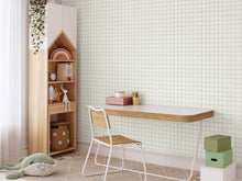 Watercolour Checks Grey Bambino Wallpaper by Galerie