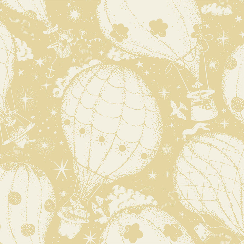29002 Ballongerna Yellow Wallpaper by Galerie